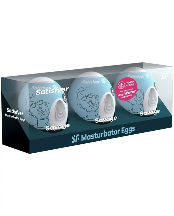 SATISFYER 3 HUEVOS MASTURBADORES SAVAGE