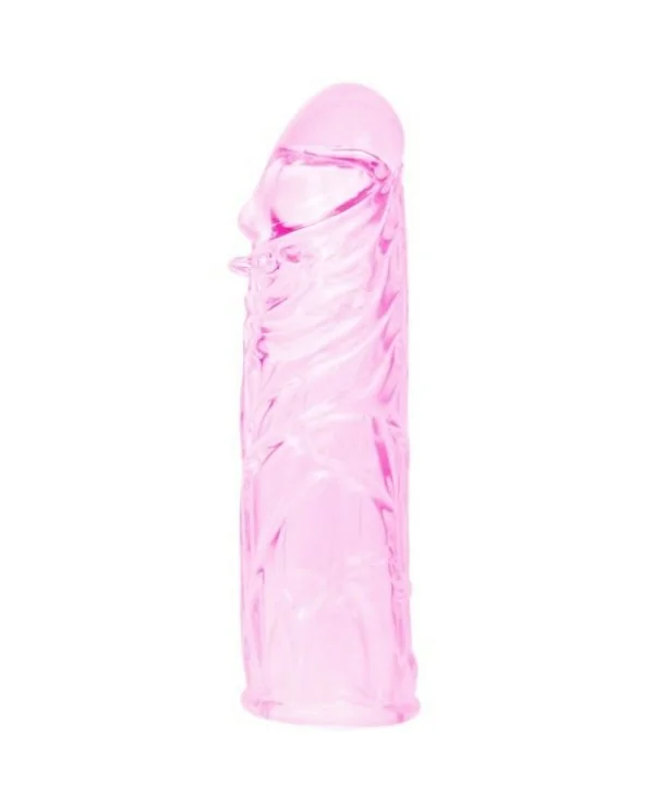 FUNDA ROSA PENE SILICONA ESTIMULANTE 13CM