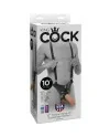 STRAP ON CON DILDO HUECO 255 CM Y TIRANTES COLOR CARNE