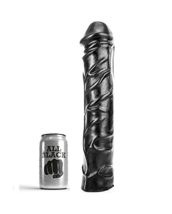 ALL BLACK DILDO GIGANTE FISTING SUAVE 32 CM