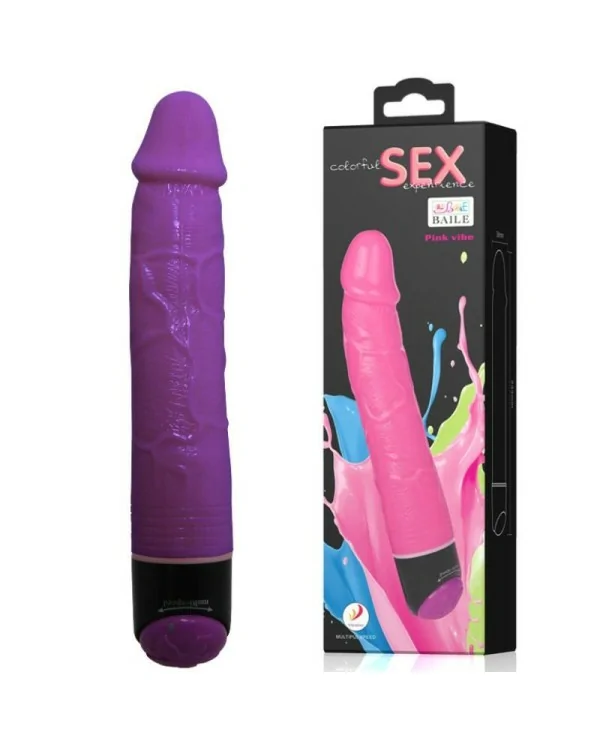 COLORFUL SEX VIBRADOR REALISTICO LILA 23 CM