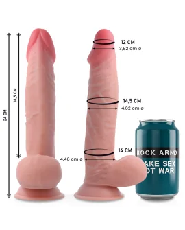 ROCKARMY DUAL DENSITY SHERMAN DILDO REALISTA 24CM