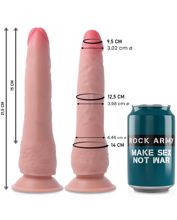 ROCKARMY DUAL DENSITY CRUSADER DILDO REALISTA 215CM