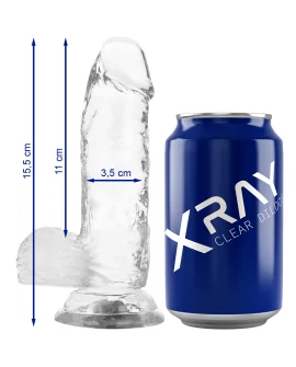 XRAY CLEAR DILDO REALISTA TRANSPARENTE 15.5CM X 3.5CM