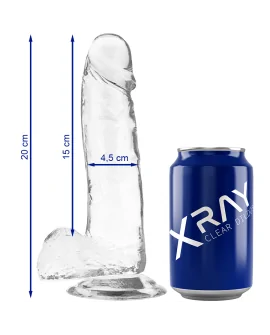 XRAY CLEAR DILDO REALISTA TRANSPARENTE 20CM X 4.5CM