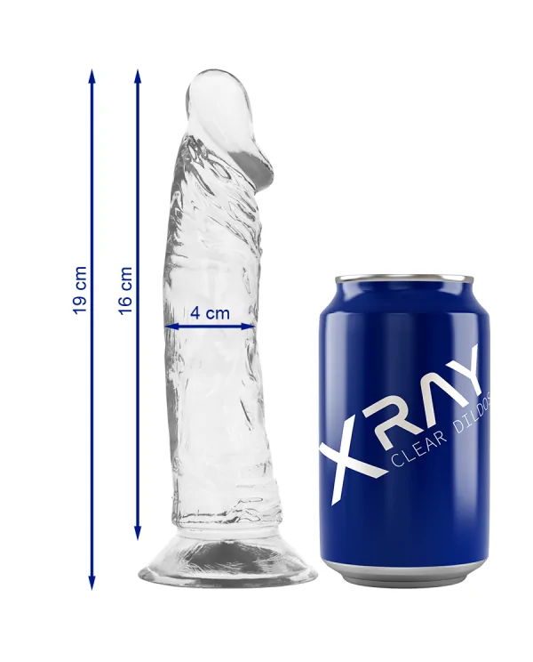 XRAY CLEAR DILDO TRANSPARENTE 19 CM X 4CM