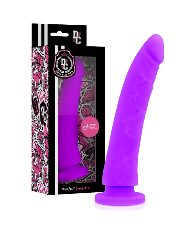 DELTA CLUB TOYS DILDO LILA SILICONA MEDICA 17 X 3 CM