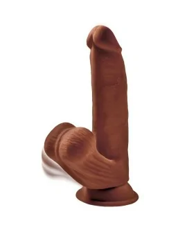 KING COCK PLUS 3D COCK SWINGING BALLS 24.5 CM - MARRON