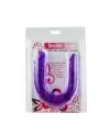 DILDO DOBLE EN GELATINA FLEXIBLE LILA