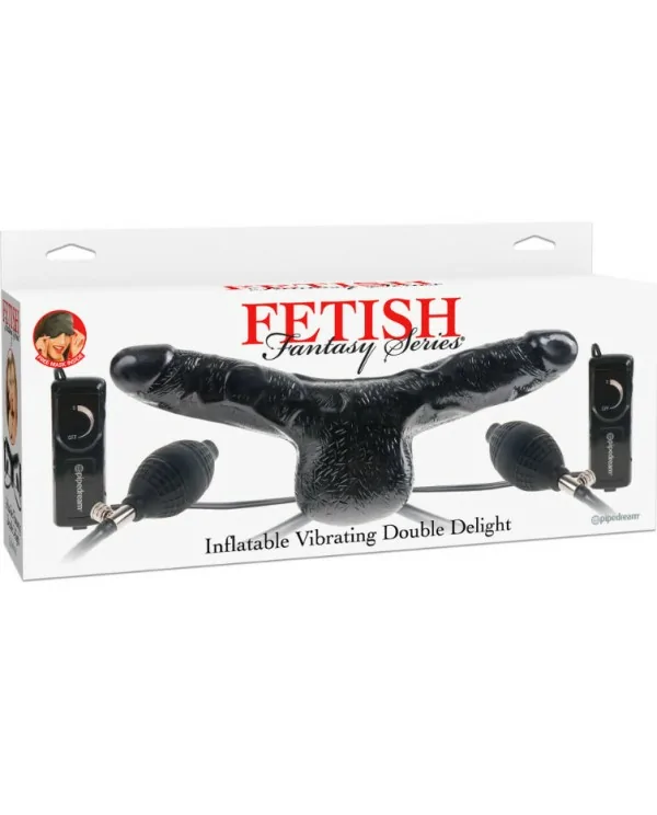 FETISH FANTASY SERIES DOBLE PENE VIBRADOR INFLABLE NEGRO