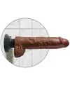 DILDO VIBRADOR KING COCK CON TESTICULOS 255 CM COLOR MARRON