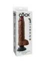 DILDO VIBRADOR KING COCK CON TESTICULOS 255 CM COLOR MARRON