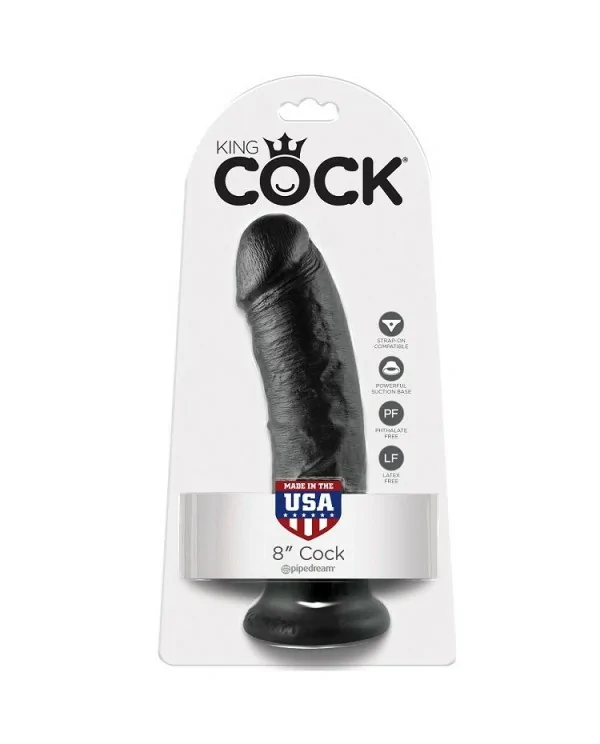 KING COCK 8 PENE NEGRO 203 CM