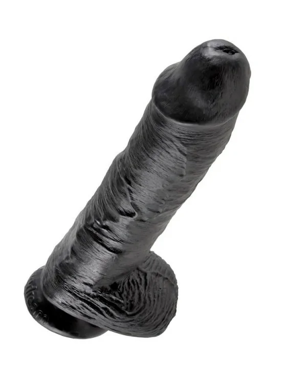 KING COCK 10 PENE REALISTICO NEGRO 265 CM