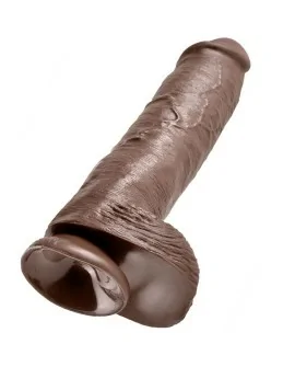 KING COCK 11" PENE REALISTICO MARRON 28 CM