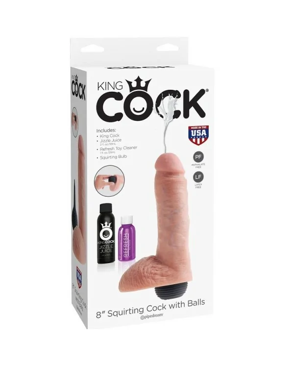 KING COCK PENE REALISTICO EYACULADOR NATURAL 2032CM