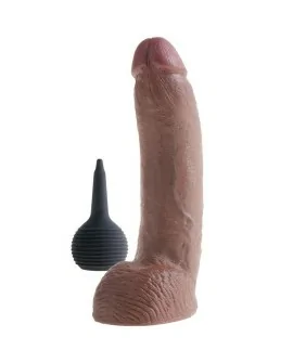 KING COCK PENE REALISTICO EYACULADOR MARRON 22.86CM