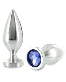 METALHARD ANAL PLUG ALIMINUM COLOR CRISTAL MEDIANO 8.89CM