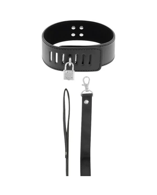 DARKNESS COLLAR BDSM CON CANDADO NEGRO