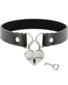 COQUETTE CHIC DESIRE COLLAR CUERO VEGANO ACCESORIO CORAZoN CON LLAVE