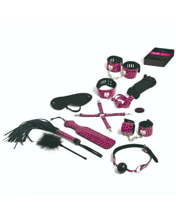 TEASE AND PLEASE JUEGO 13 ACCESORIOS BONDAGE MAGENTA NL EN DE FR ES IT SE NO PL RU