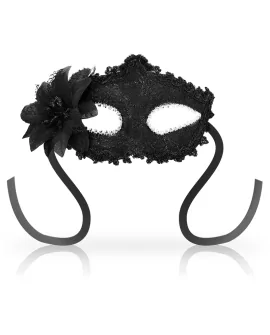 OHMAMA MASKS ANTIZAZ ESTILO VENECIANO FLOR LATERAL - NEGRA