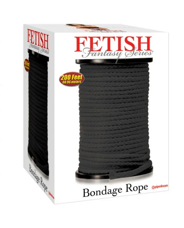 FETISH FANTASY SERIES BONDAGE CUERDA SEDA NEGRO 6096 METROS