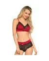 LEG AVENUE SET DOS PIEZAS ROJO Y NEGRO S M