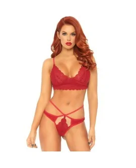 LEG AVENUE SET 2 PIEZAS CON TANGA DOBLE TIRANTA S/M