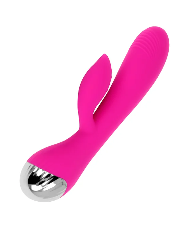 OHMAMA VIBRADOR RECARGABLE CON RABBIT 10 MODOS DE VIBRACIoN 19 CM