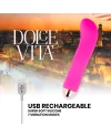 DOLCE VITA VIBRADOR RECARGABLE TWO ROSA 7 VELOCIDADES