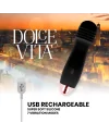 DOLCE VITA VIBRADOR RECARGABLE TRES NEGRO 7 VELOCIDADES