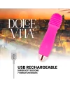 DOLCE VITA VIBRADOR RECARGABLE THREE ROSA 7 VELOCIDADES