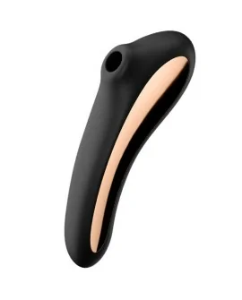 SATISFYER DUAL KISS ESTIMULADOR CLITORIS - NEGRO