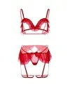 LEG AVENUE SET TRES PIEZAS SUJETADOR LIGUERO Y TANGA