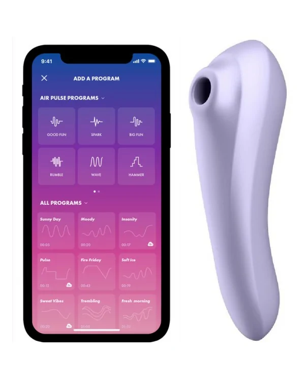 SATISFYER DUAL PLEASURE AIR PULSE MALVA