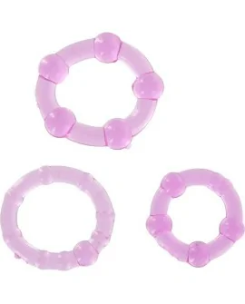 SEVENCREATIONS JUEGO TRES ANILLOS PENE LILA