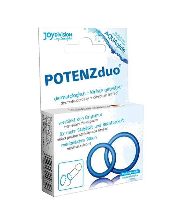 POTENZ DUO AZUL ANILLOS PENE PEQUENO SIZE S