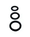 BAILE TITAN SET 3PCS COCK RING BLACK 28 24 19 CM