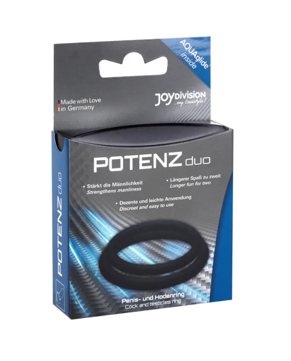 POTENZ DUO ANILLOS PENE TALLA M NEGRO