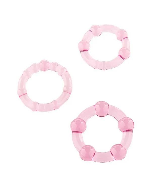 SEVENCREATIONS JUEGO TRES ANILLOS PENE ROSA