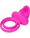 CALEX DUAL CLIT FLICKER ENHANCER DOBLE ANILLO VIBRADOR DE SILICONA ROSA