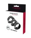 DARKNESS ANILLO DOBLE PENE Y TESTICULOS AJUSTABLE LEATHER