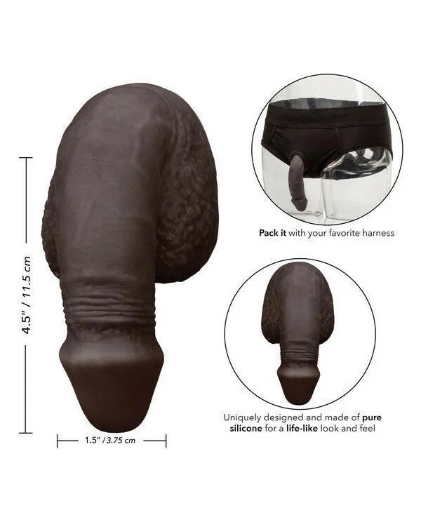 PACKING PENIS PENE DE SILICONA 1275CM NEGRO