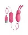 OMG CUTE RABBIT VIBRADOR POTENTE ROSA USB