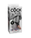 STRAP ON CON DILDO HUECO 28 CM Y TIRANTES COLOR CARNE