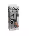 STRAP ON CON DILDO HUECO 305 CM Y TIRANTES COLOR CARNE