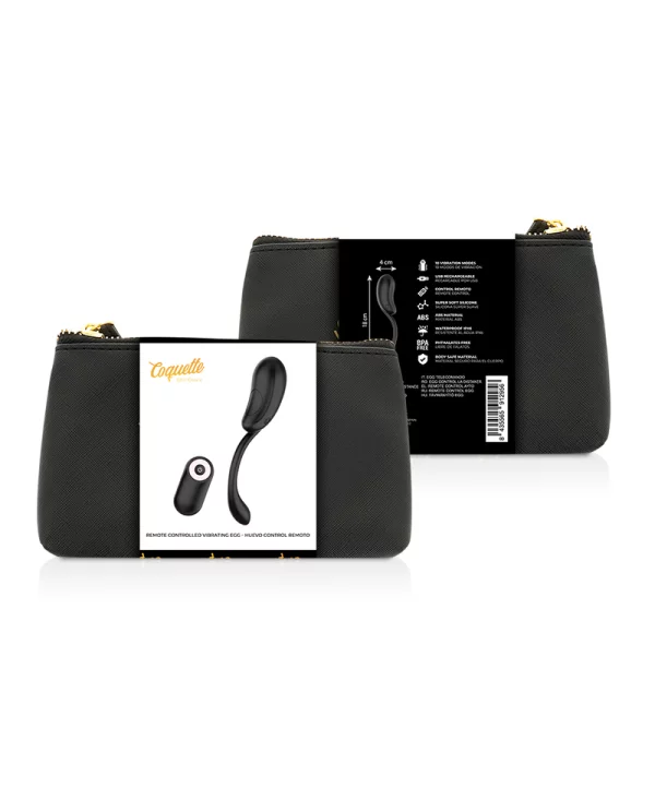 COQUETTE CHIC DESIRE HUEVO CONTROL REMOTO RECARGABLE NEGRO GOLD