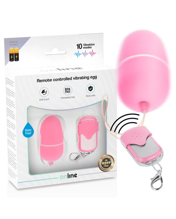 ONLINE HUEVO VIBRADOR CONTROL REMOTO M ROSA