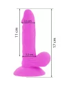 DIVERSIA DILDO FLEXIBLE CON VIBRACION 17 CM LILA